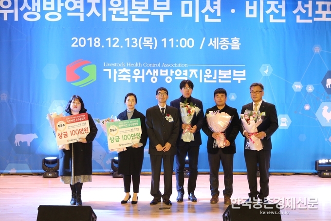 이날 본부는 미션·비전을 통해 조직의 변화와 혁신으로 국민이 요구하는 공공기관 본연의 역할 강화를 위해 한 단계 더 도약하겠다는 의지를 전 직원이 공유하고 실천할 것을 다짐하였다. 사진은 우수직원에 대한 표창을 하며 기념사진을 촬영하고 있는 모습이다. kenews.co.kr