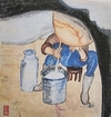 조옥향 작가 '젖소부인, 돼지에 빠지다'
