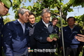 강호동 농협회장, 과수원 냉해 피해농가 점검