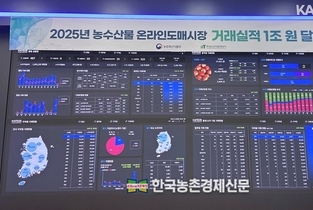 aT, 농수산물 온라인도매시장 거래실적 1조 원 달성!