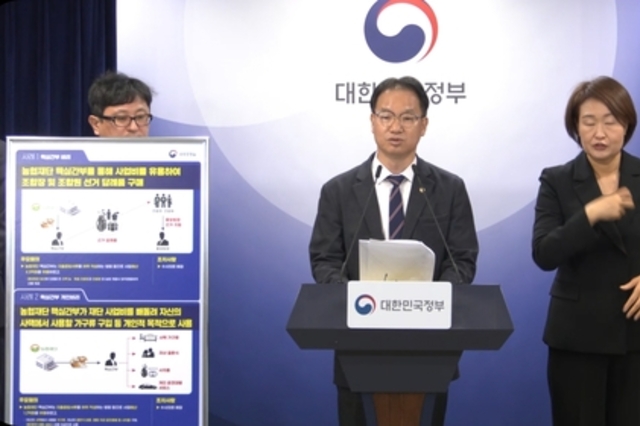 ‘조합 금품선거에 취약’...정부합동 ‘농협 특별감사’ 결과 발표